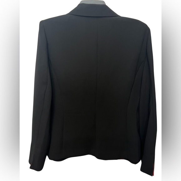 Black & Red Open Front Blazer Jacket - Picture 2 of 2